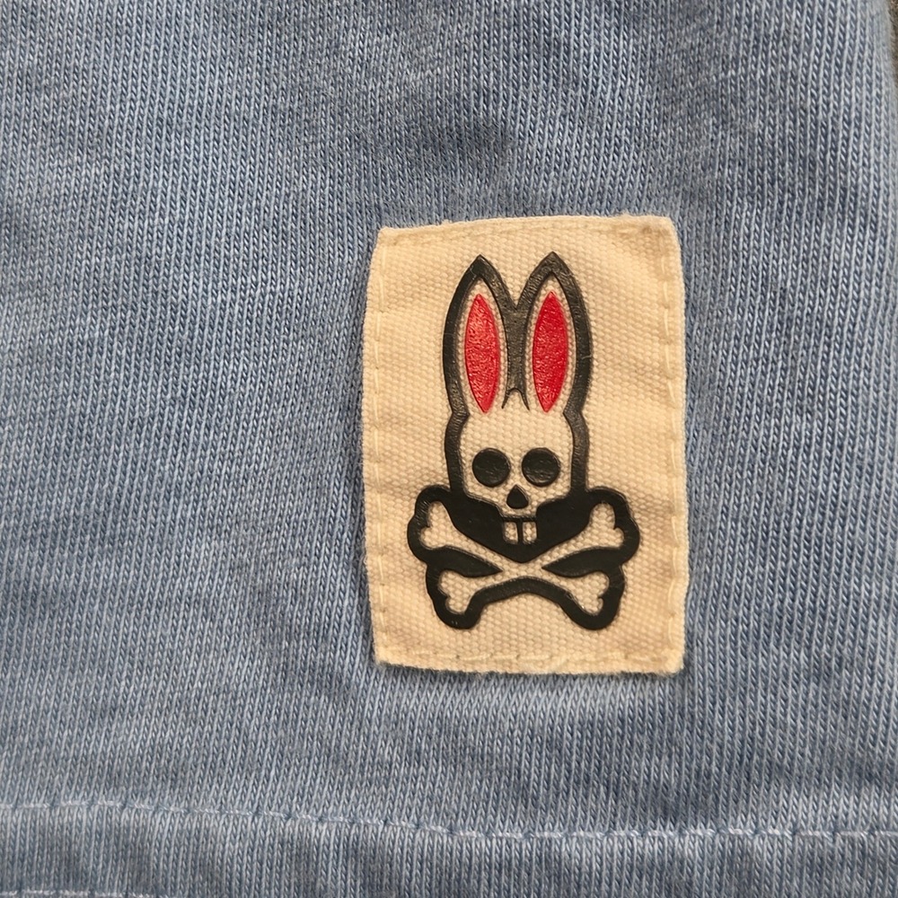 Psycho Bunny Graphic T-Shirt Mens Size 7 XL Blue Pima Cotton Logo Tee - Picture 12 of 12